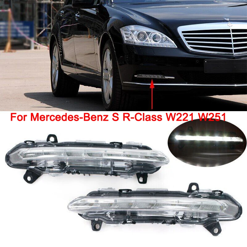 For Mercedes Benz S R-class W221 W251 2009-2012 2013 Front bumper LED daytime running lights fog lights 2218201756 2218201856