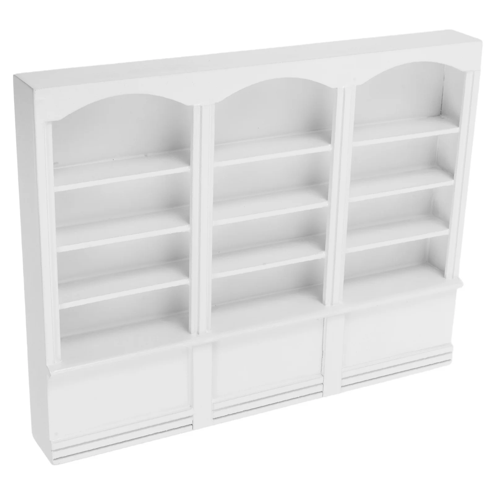 1 قطعة خزانة الكتب الثلاثية عالية الجودة رف عرض المنزل أثاث صغير متين لتقوم بها بنفسك الحرف ملحقات تزيين المناظر الطبيعية الصغيرة