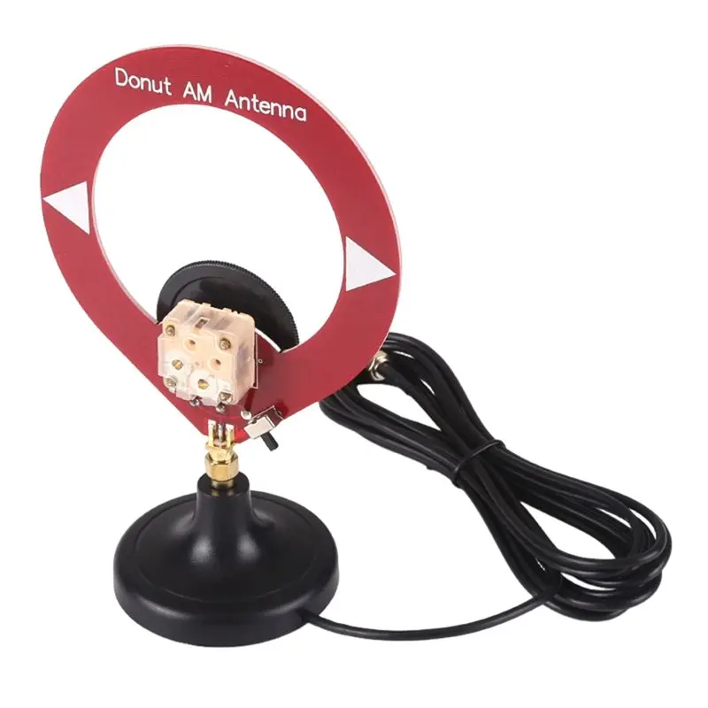 

B03B-Donut MW Loop Antenna 500Khz-2000Khz AM/MW для средних волн с разъемом SMA, высоким сопротивлением и резонансной конструкцией