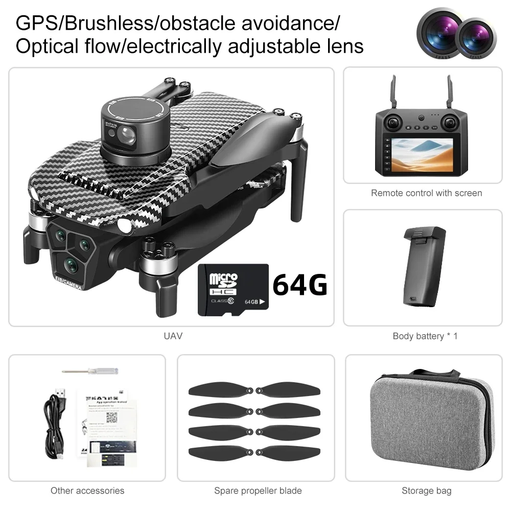 V198 MAX PRO Drone GPS 8K Professional With HD Camera 5G WIFI FPV Brushless RC Quadcopter Obstacle Avoidance Automatic Return