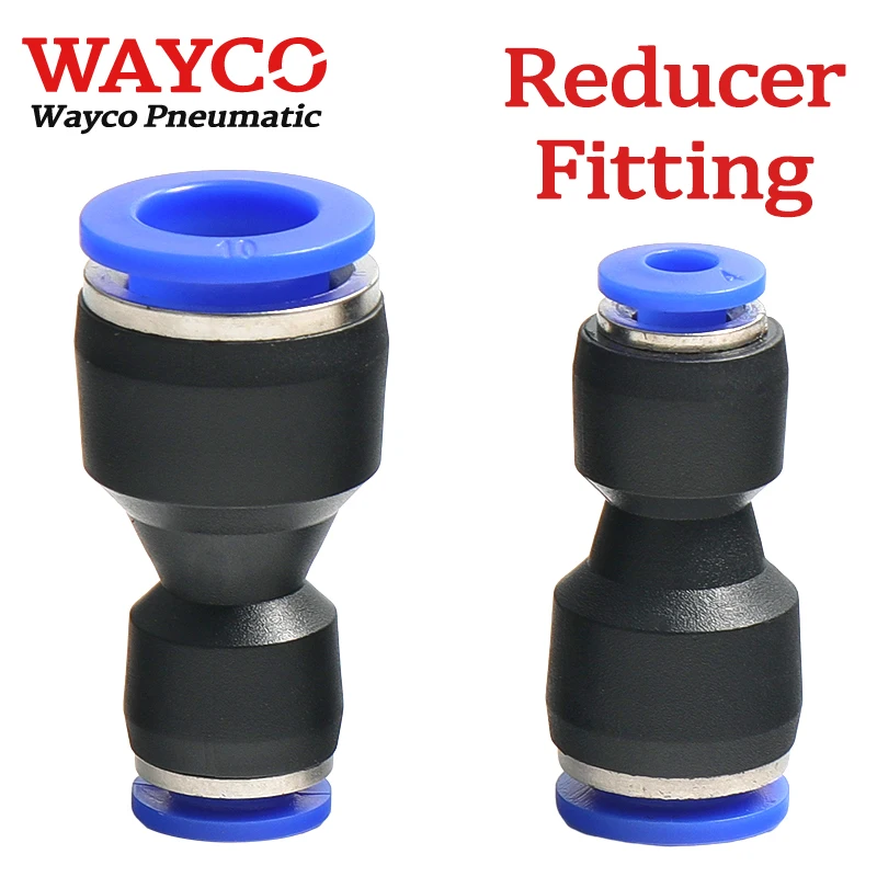 5PCS Pneumatic Reducer Fittings Connectors 4mm 6mm 8mm 10mm 12mm Straight Quick Release Push-In Connection for Air Hose Tube