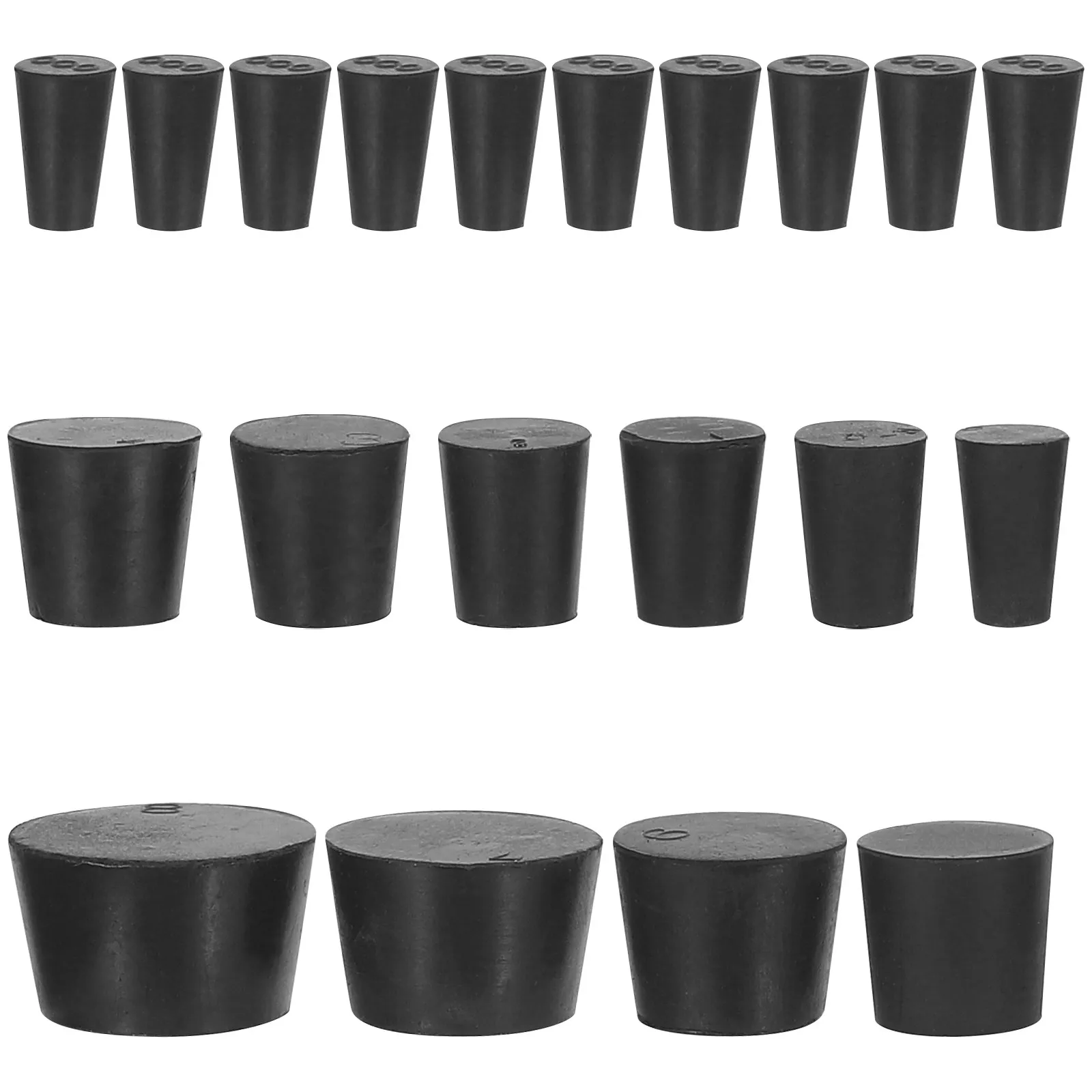 20Pcs Tapered Rubber Stoppers Flexible Universal Seal Plugs for Lab Test Tubes Bottles Flask Chemical Experiments view 4