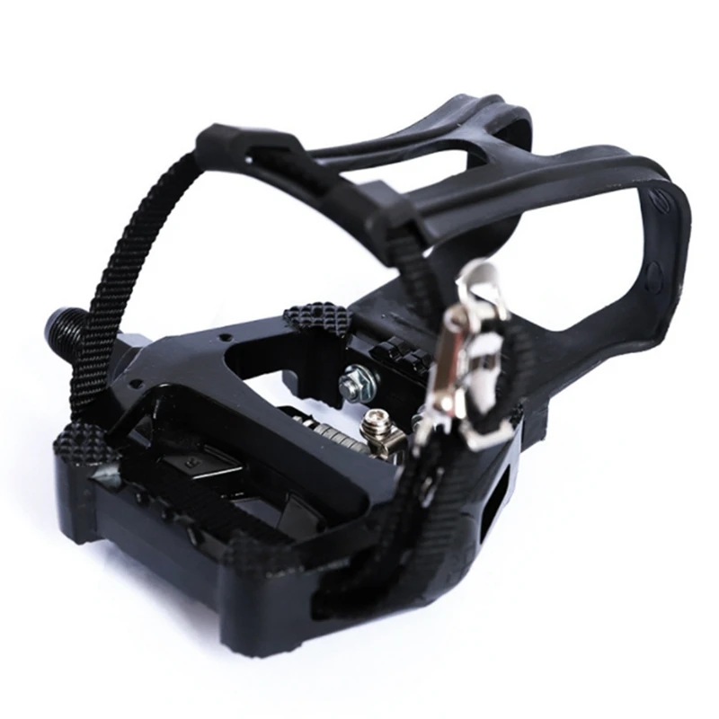 2PCS For Bike Pedals - Hybrid Pedal With Toe Clip And Straps, Suitable For Spin Bike, Indoor Exercise Bikes ,9/16 Inch