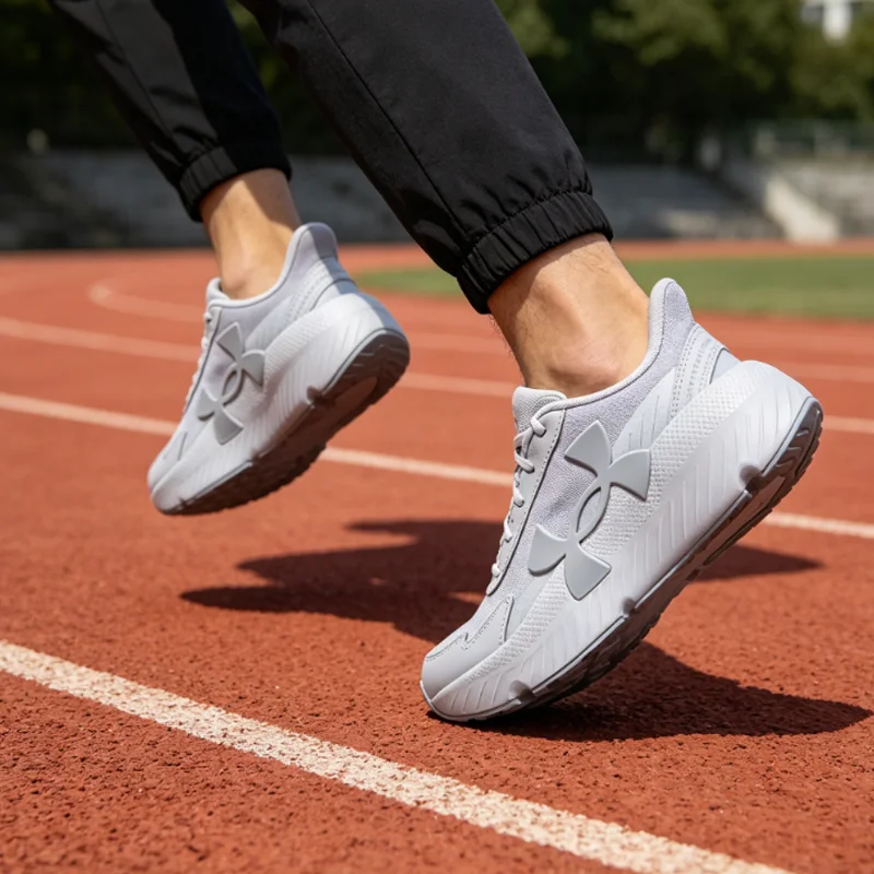 Under Armour Running Shoes for Men and Women, New Style in Summer 2026, Thick-Soled Mesh Sports Shoes, 6010425 - 014