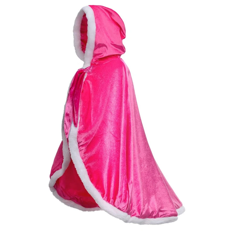 Christmas Children Cloak Princess Cloak Hood Costume Girls Red Cap Cloak Children Anime Cosplay Cape Halloween Kids Clothing