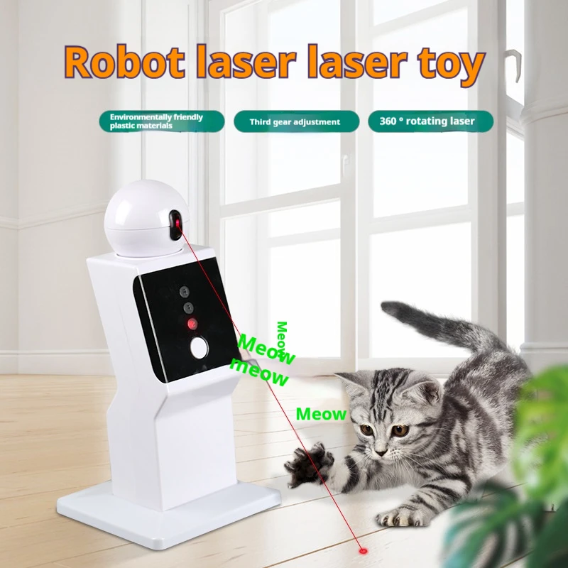 Laser Laser Toys Intelligent Pet Robot Amusing Cat Playmate Laser Toys Self-hearing Cat Cat Toys Pet Supplies