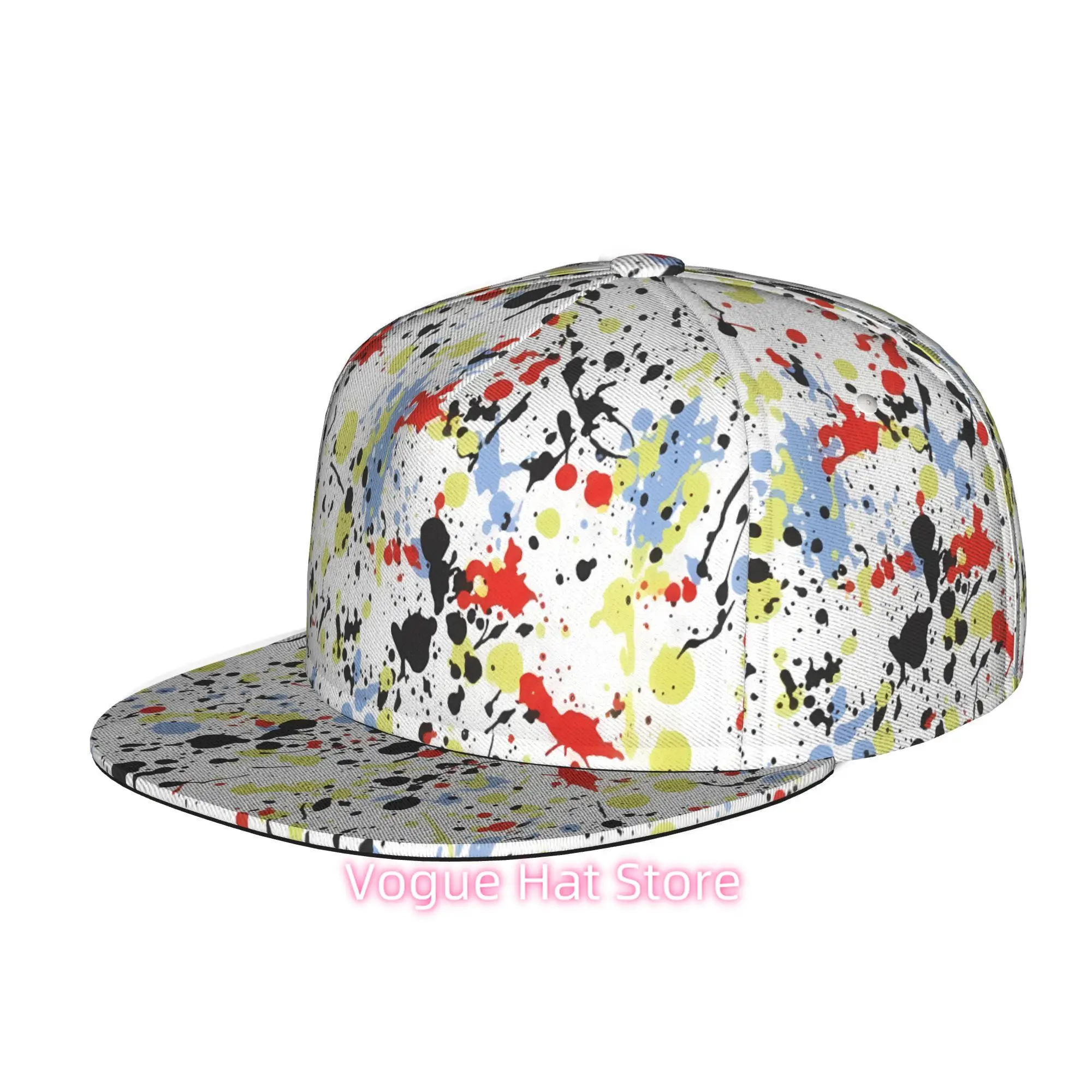 Blush painting art patterns Baseball Cap, Hip Hop Streetwear Snapback Trucker Hat Suitable for Skateboarding, Dance, An