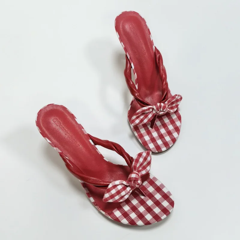 Women's Shoes Fashion Clip Toe High Heel Sandals Summer Designer Shoes for Women Banquet Bow High Heels Sandals Zapatos De Mujer