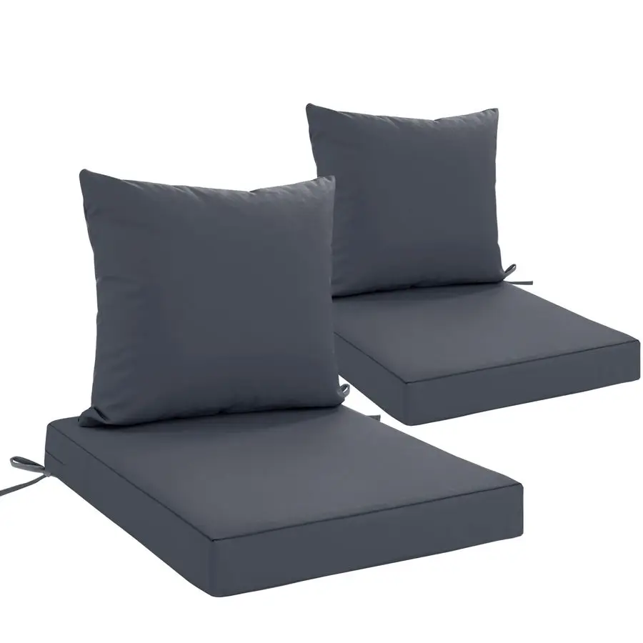 

Chair Cushions Set of 2, Waterproof Outdoor Cushions for Patio Furniture w FadeResistant, Removable amp MachineWashable Covers,
