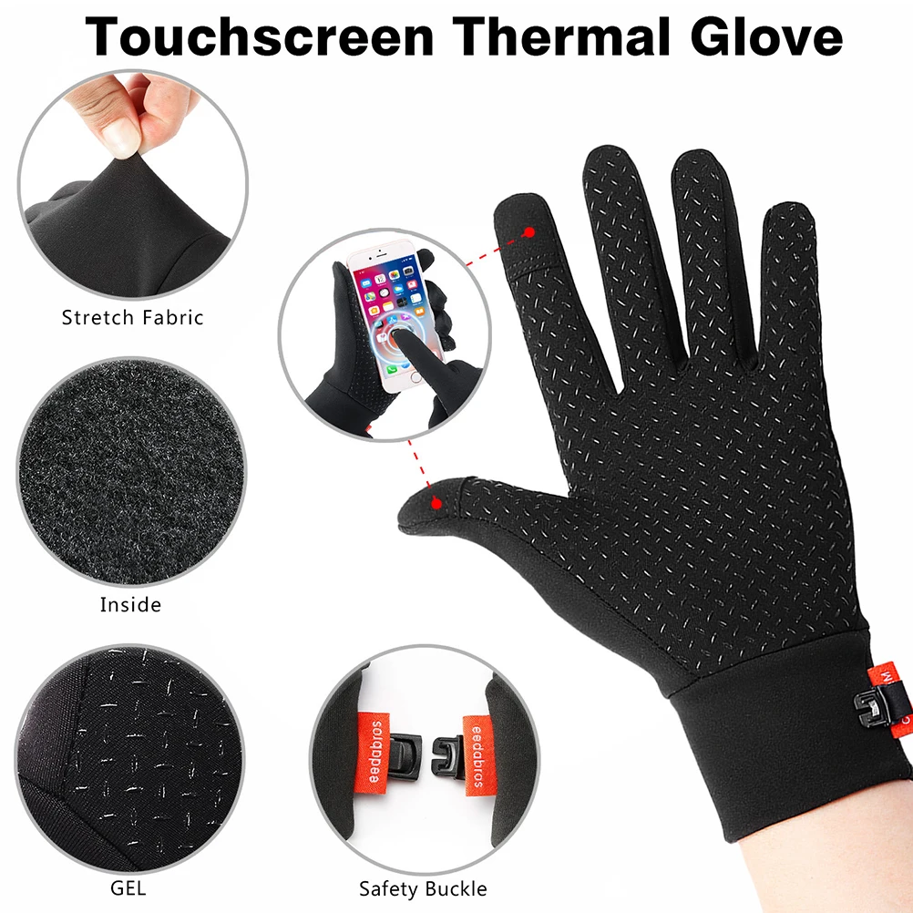 

1Pair Windproof Gloves Touchscreen Winter Warm Waterproof Outdoor Riding Gloves for Men Women Windproof Stylish Hand Covers