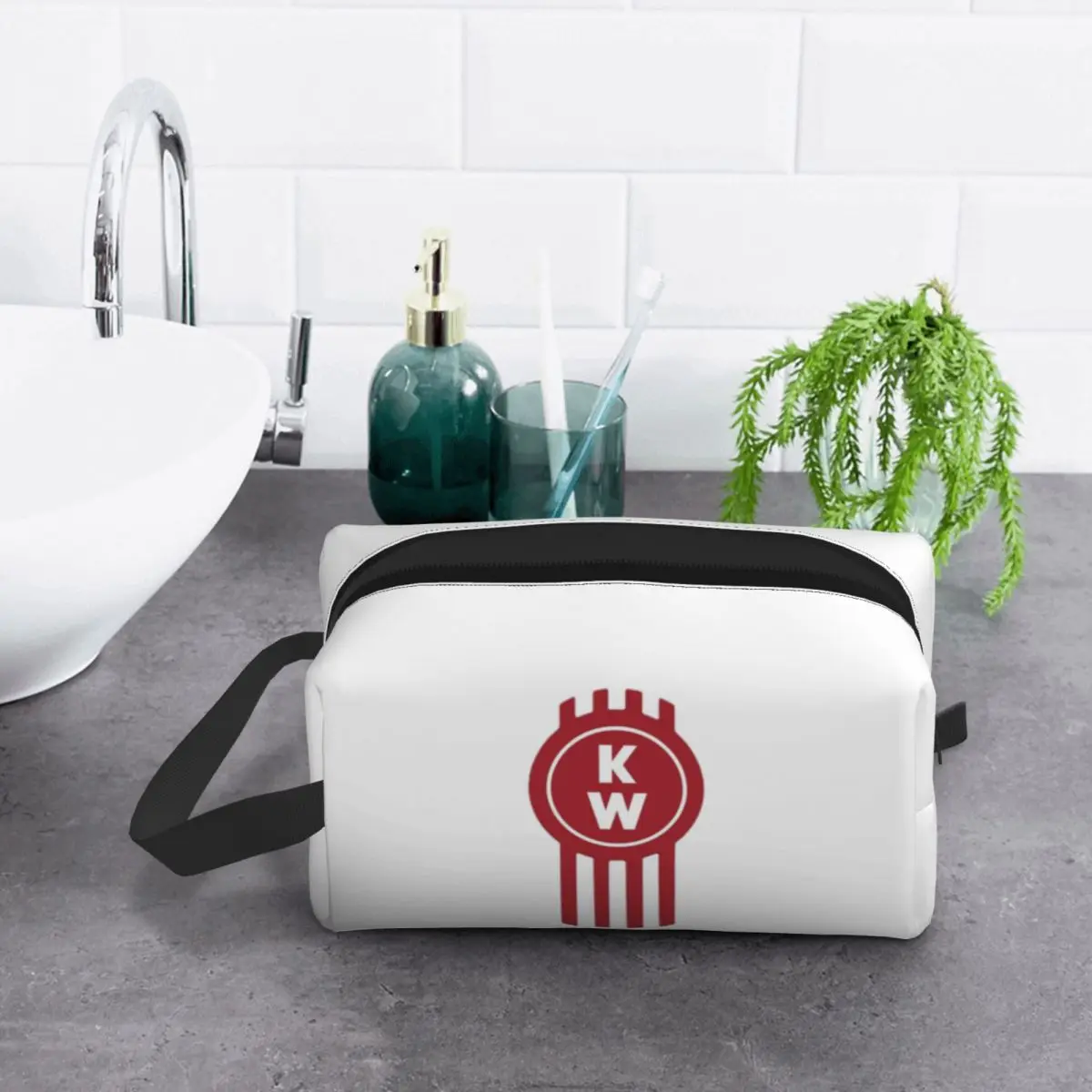 

Kenworth Makeup Bag Cosmetic Organizer Storage Dopp Kit Toiletry Cosmetic Bag for Women Beauty Travel Pencil Case