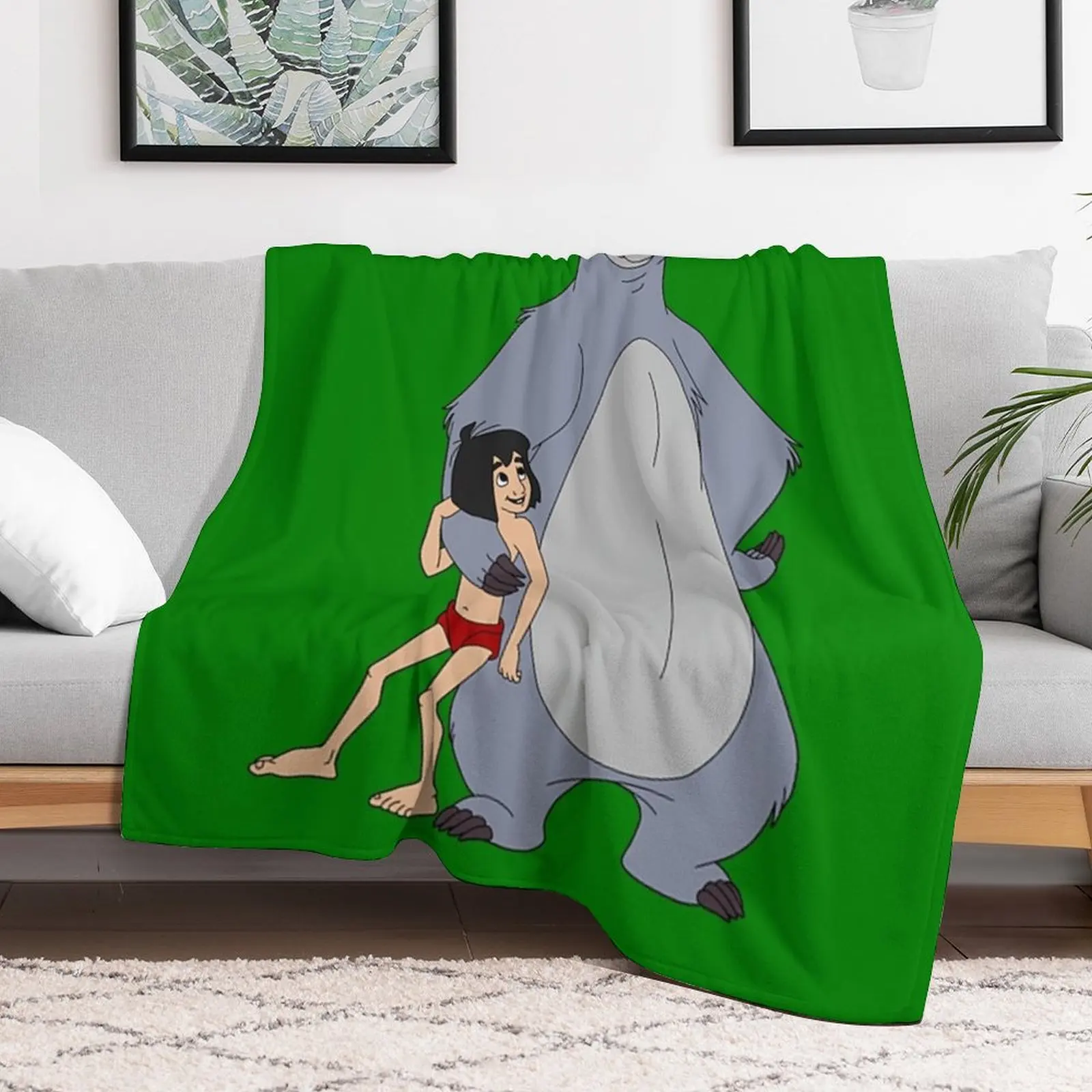 Baloo and Mowgli Throw Blanket Sleeping Bag Baby Retros Soft Big Blankets