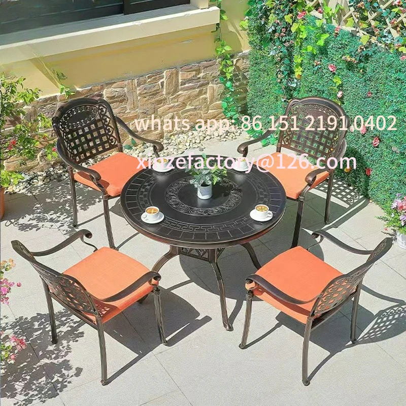 

Customizable furniture tables and chairs all-aluminum courtyard garden hotel balcony outdoor leisure chair combination set