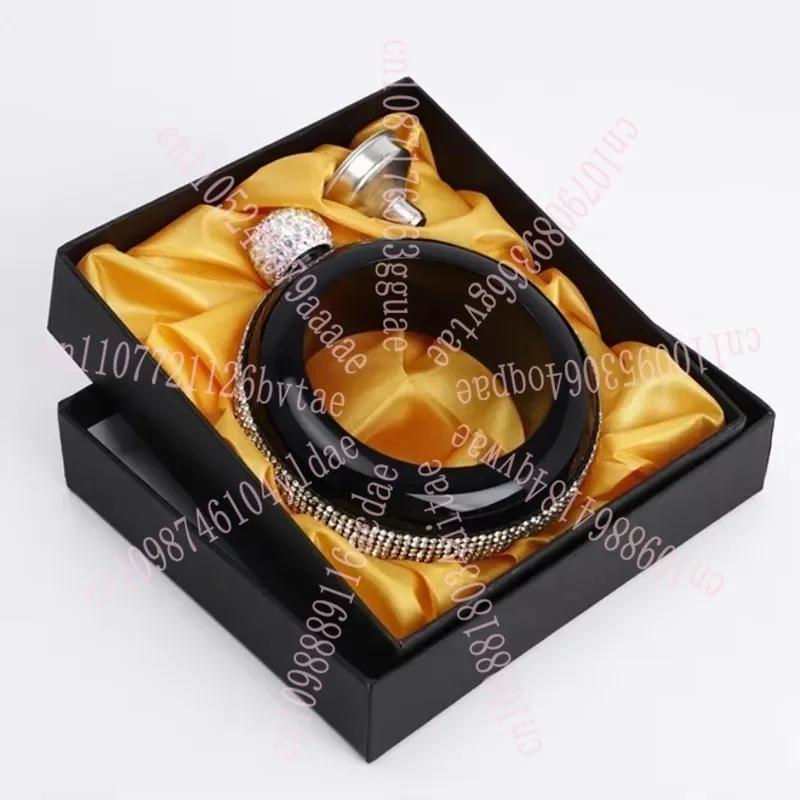 

Фляга-браслет из нержавеющей стали 304, фляга с бриллиантовой воронкой, подарочная коробка, принадлежности для танцевальной вечеринки для девочек