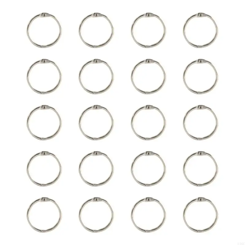 20 PCS 25mm Metal Binder Rings Cards Rings Rings Rings Rings Rings Rings for File Organization Photo Abums D5QC