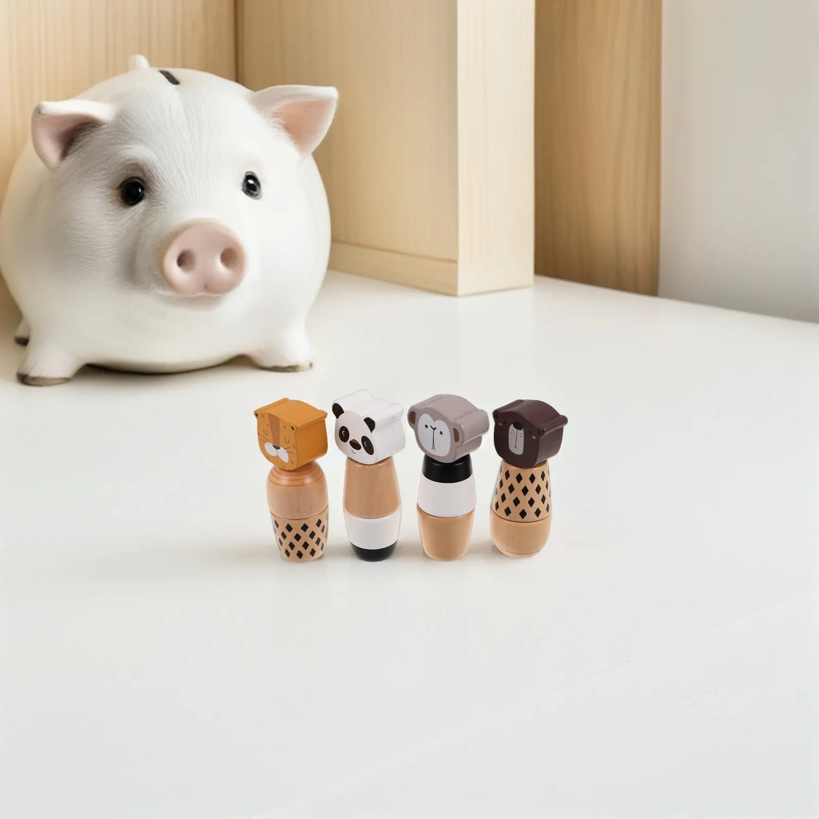 4Pcs Child Nut Bolts Cartoon Animal Screw Matching Puzzle Early Education Fine Motor Skill Development Montessori Preschool