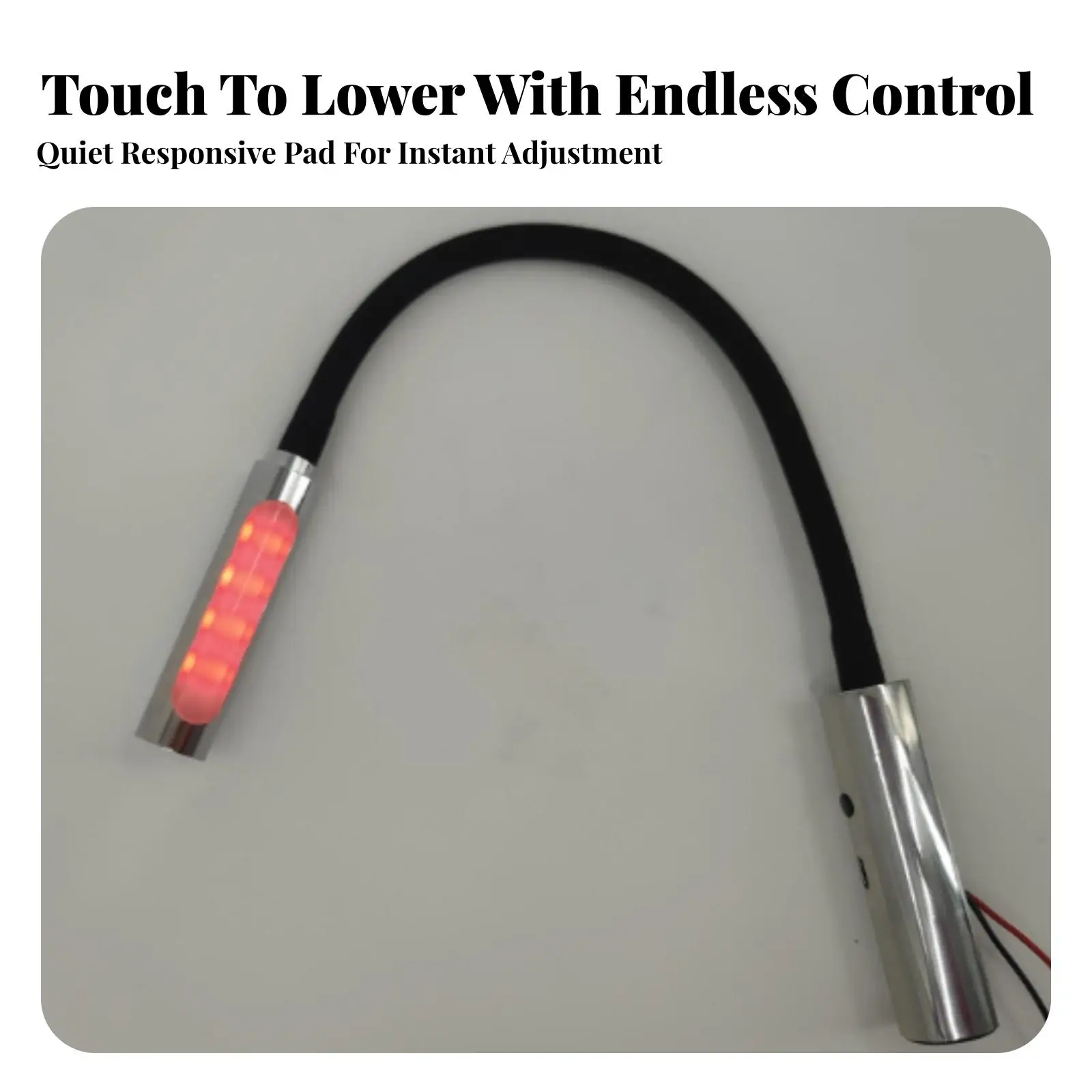 Dimmable Gooseneck Touch Light for RV Bedroom Reading Lamp with Flexible Arm and Charging Port Memory Function