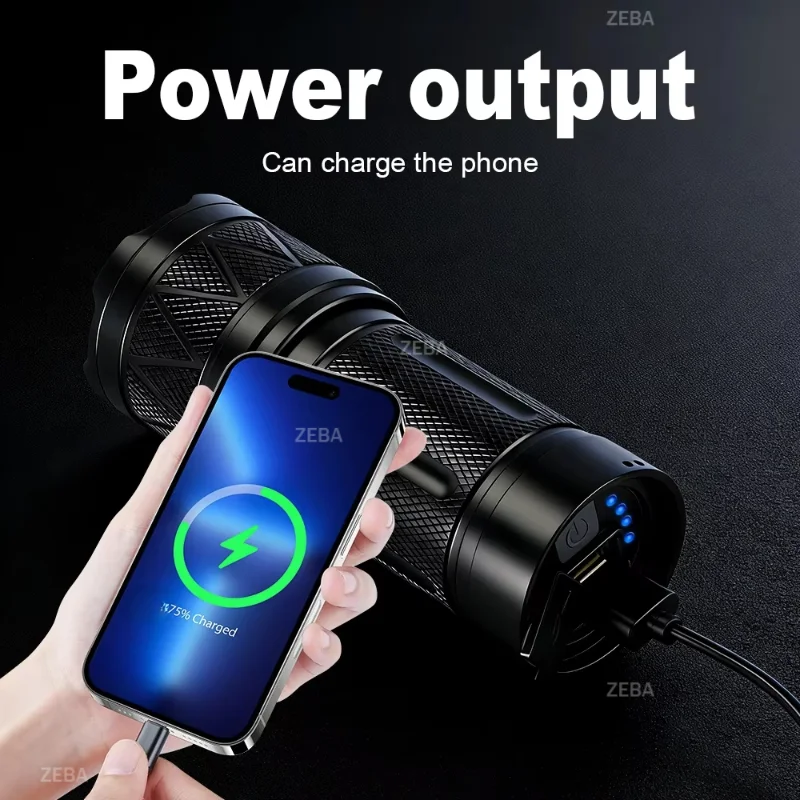 7800mah-flashlight-white-laser-rechargeable-led-flashlight-18650-battery-power-bank-tactical-zoom-torch-outdoor-camping-lantern