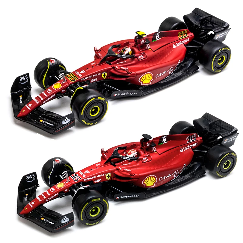 

Bburago 1:43 55# Sainz latest car F1 2022 F1-75 Scuderia Ferrari 16# Leclerc Alloy Car Die Cast Car Model Toy Collection Gift