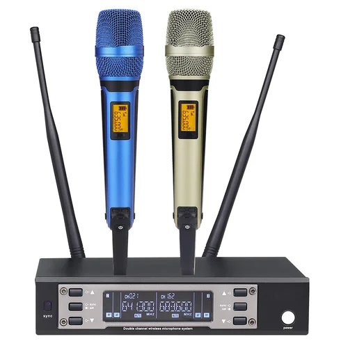 Imagen 2 del producto EW135G4 SKM9000 sistema con micrófono inalámbrico UHF dinámico de doble canal micrófono de mano de alta calidad para Karaoke reunión discurso KTV