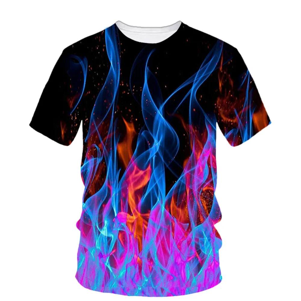 Camisetas infantis estampadas em 3D, Tops de manga curta, roupa casual, moda masculina, verão