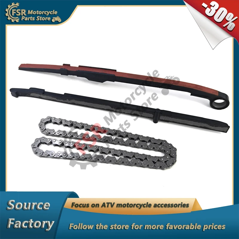 ORIGINAL TIMING CHAIN & CHAIN GUIDE,FOR KYMCO ATV MXU 250 KXR/MAXXER 250 & XCITING 250 PEOPLE BET&WIN GRAND DINK,14401-KHE7-90A