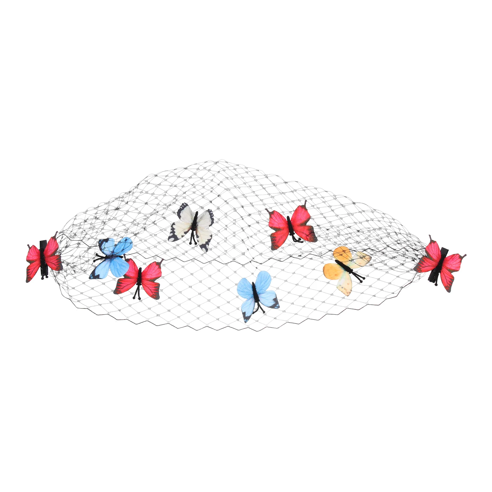

Butterfly Mesh Hair Accessories Elegant Bridal Veil Wedding Headwear Decor Party Ceremony Skin Friendly Premium Material
