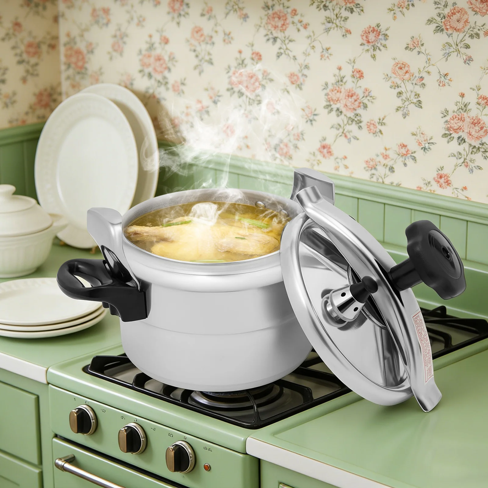 

Скороварка, алюминиевая скороварка, кастрюля высокого давления, алюминиевая посуда объемом 3 л, предохранительный клапан, для приготовления на пару и варки