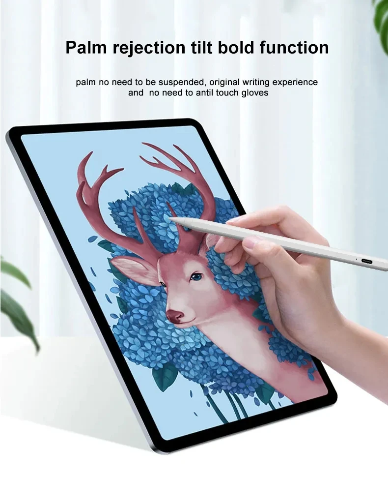 Rysik Palm Rejection & Tilt Magnetic do iPada 2018-2025 iPad Pen 9./8./7./6 Gen, Air 3/4, Mini 5/6, Pro11 12,9 cala 3./4./5
