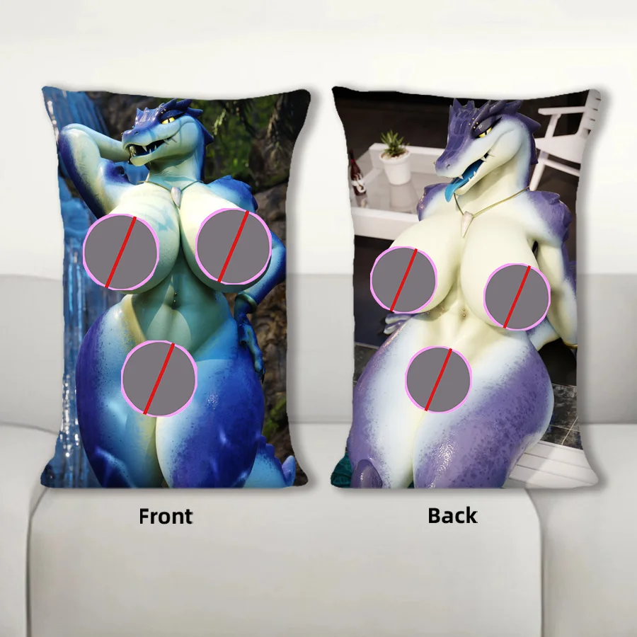 

Dakimakura Anime Giant Lizard Kroxigor Sofa Cushion Body Pillow Cover Double Side Print Bedding Throw Pillow Case