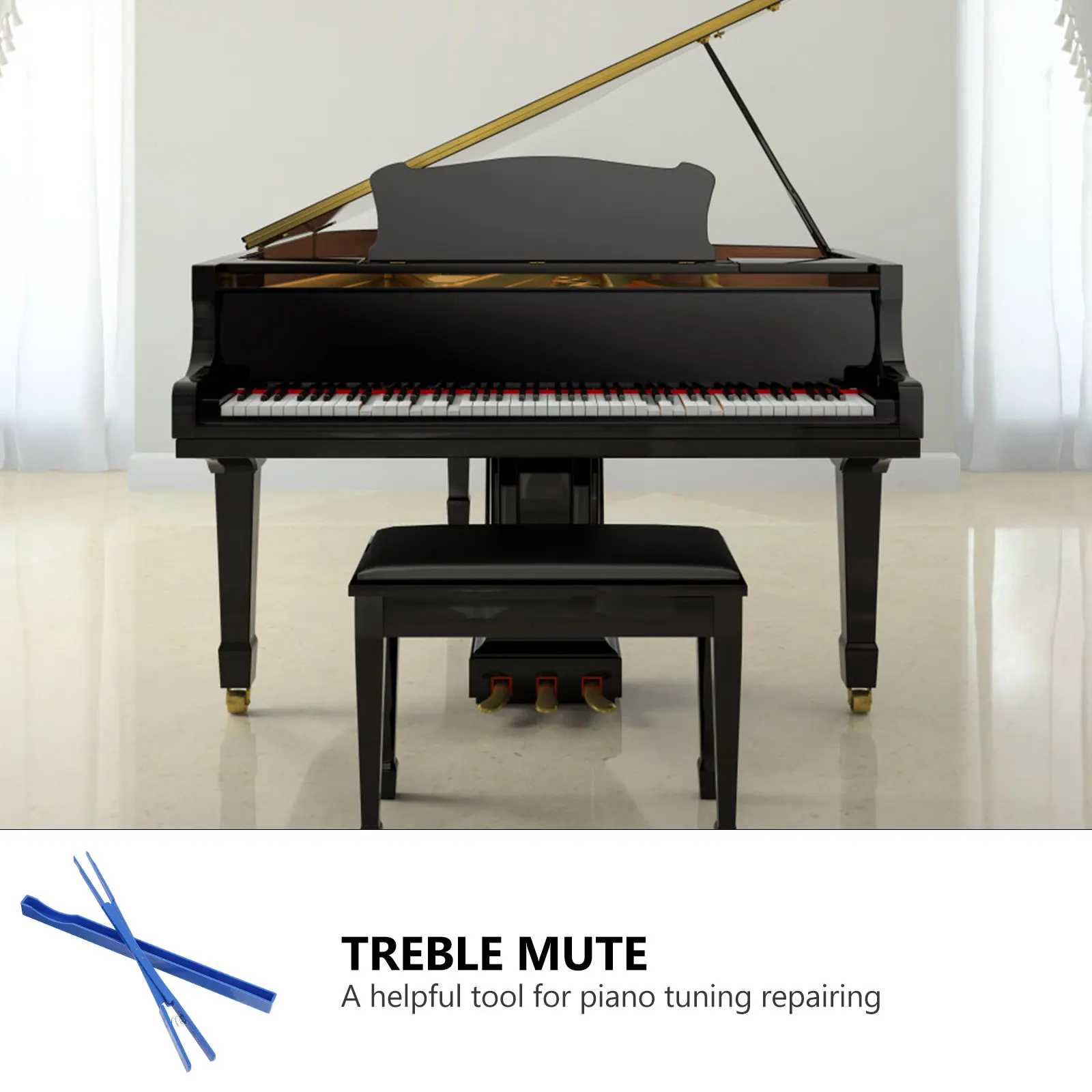 

Piano Mute Clamp Treble Section Professional Tool for Tuning Repair Durable Nylon Practical Mediant Major Guitar Accessories