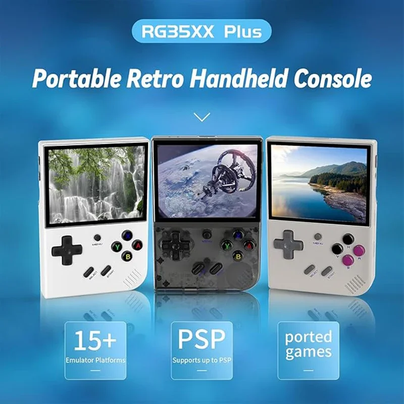 Portable Game Console with 3.5 Inch IPS Screen Built-in 5500 Games Linux System Handheld Video Games Support Gamepad and HDMI TV