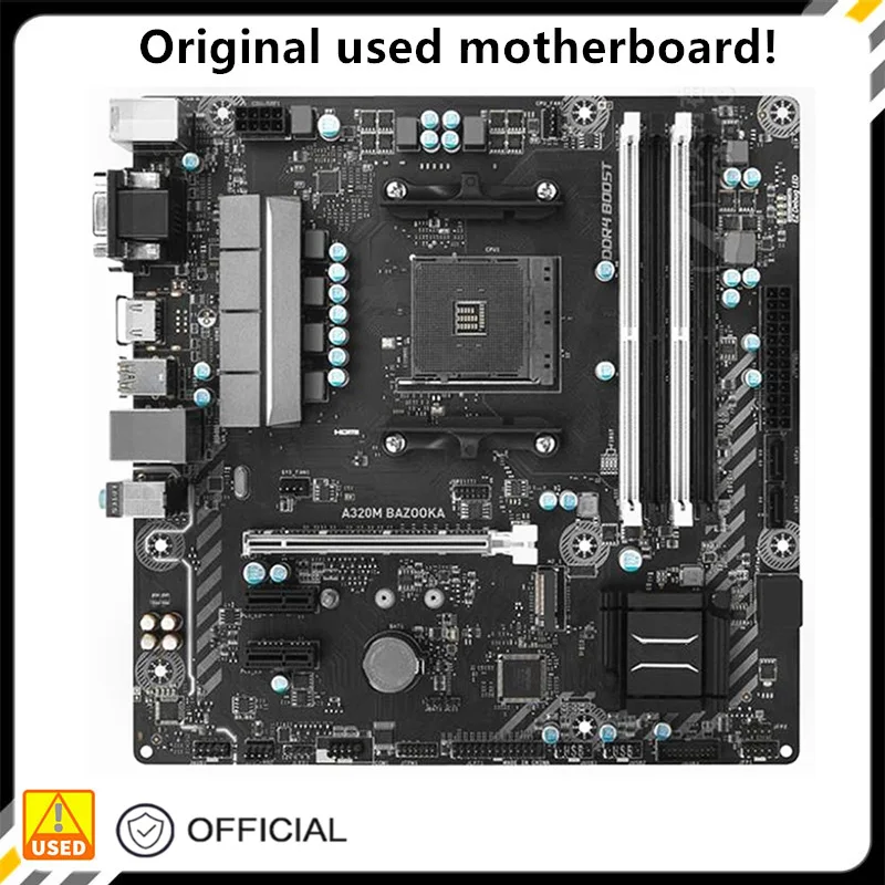 

For A320 A320M BAZOOKA Motherboard Socket AM4 For AMD A320 DDR4 USB3.0 SATA3 Original Desktop Mainboard Used Mainboard