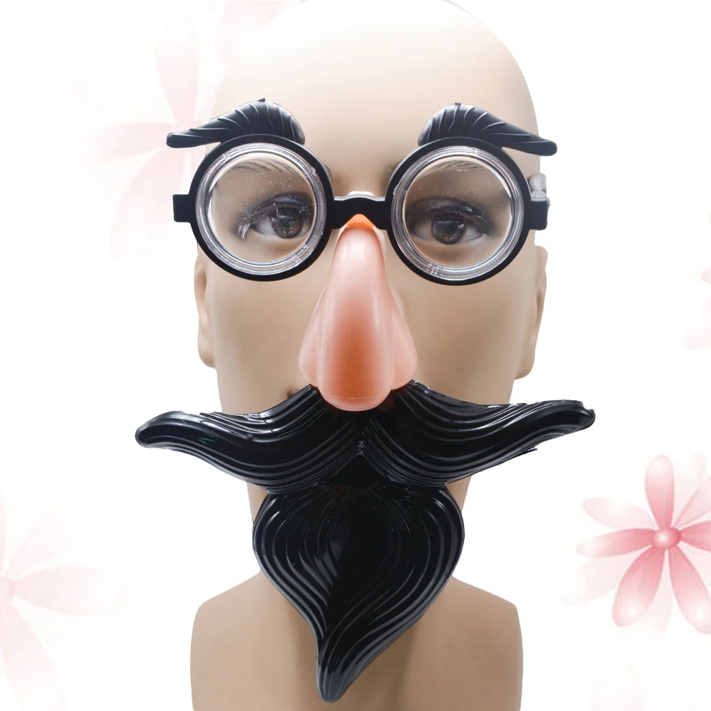 1pcs Bril Plastic Duurzaam Grappig Feestkostuum Accessoire Halloween Carnaval Nieuwigheid Gag Cadeau voor volwassenen Kinderen