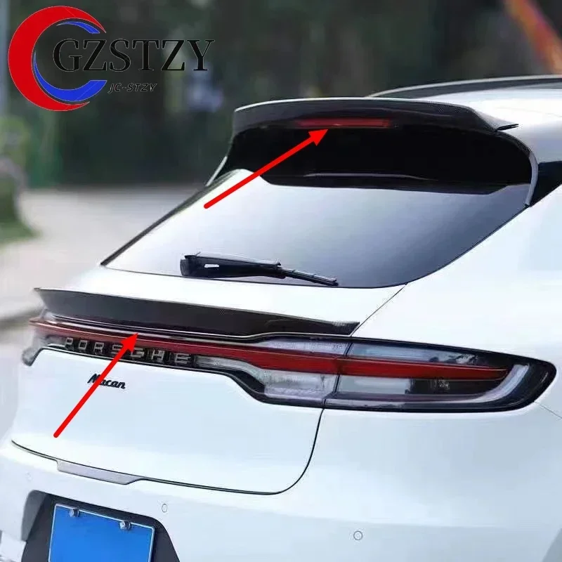 Carbon Fiber Spoiler For Porsche Macan 2018 2019 2020 2021 High Quality Wing Lip Roof Rear Door Spoilers