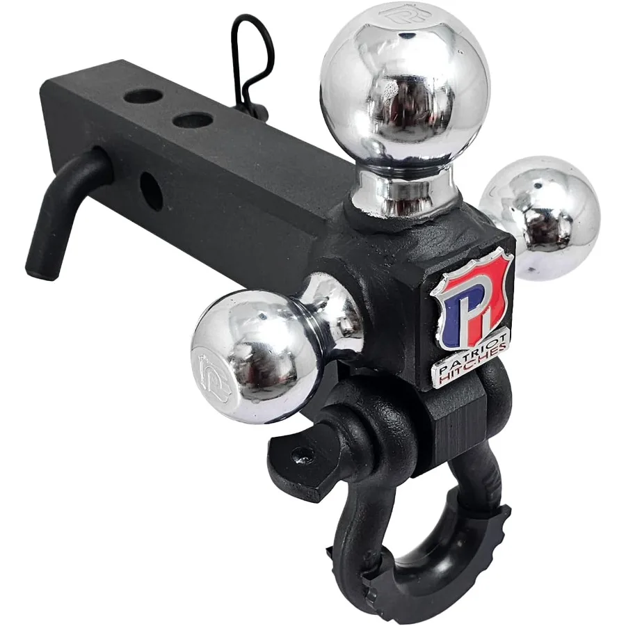 

Регулируемый приемник сцепного устройства для прицепа Captain 4 в 1, твердое универсальное крепление TriBall, сверхмощный шаровой сцеп для грузовиков Class V Tri