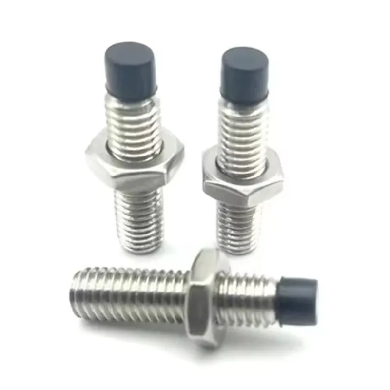 

WCRRVVD 1pcs M8 Hexagon socket type Straight type With polyurethane Allen bolt Buffering bolts Replace 25mm-60mm Length USUS8-25