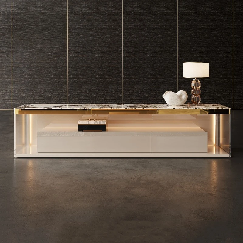 Almacenamiento casa de muñecas soportes de Tv cajones altavoz estético diseñador archivador soportes de Tv pantalla moderna Suporte Para Tv muebles para el hogar