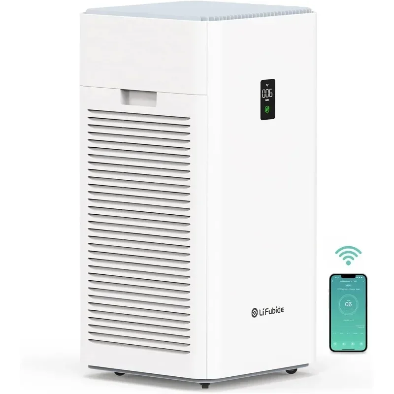 Large Room Air Purifier, H13 True HEPA,4555 Sq.Ft Coverage,24dB Low Noise For Bedroom Air Purifiers,Removal Of 99.99%