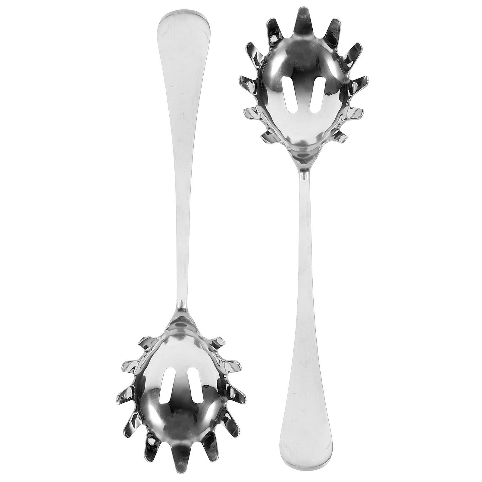 

2 Pcs Stainless Steel Noodle Spoon Fine Mesh Strainer Spaghetti Pasta Scoop Kitchen Utensils Easy Clean Practical Design