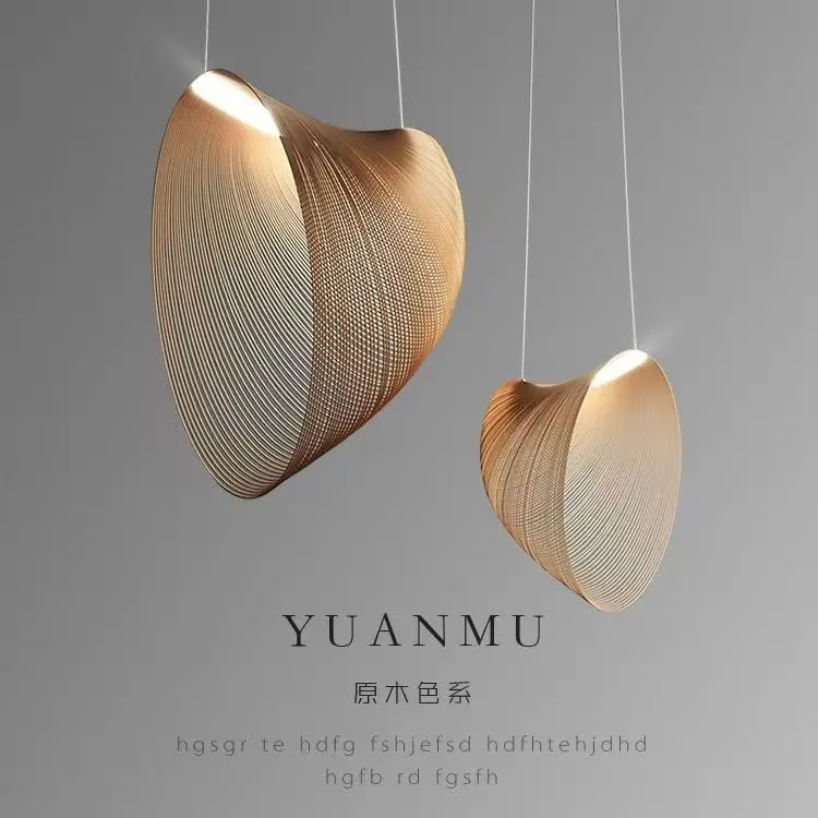 

Creative Art LED Chandeliers Wood Bird's Nest Hanging Penant Light Living Dining Room Hotel Hall Decor Suspension Lustre Fixture