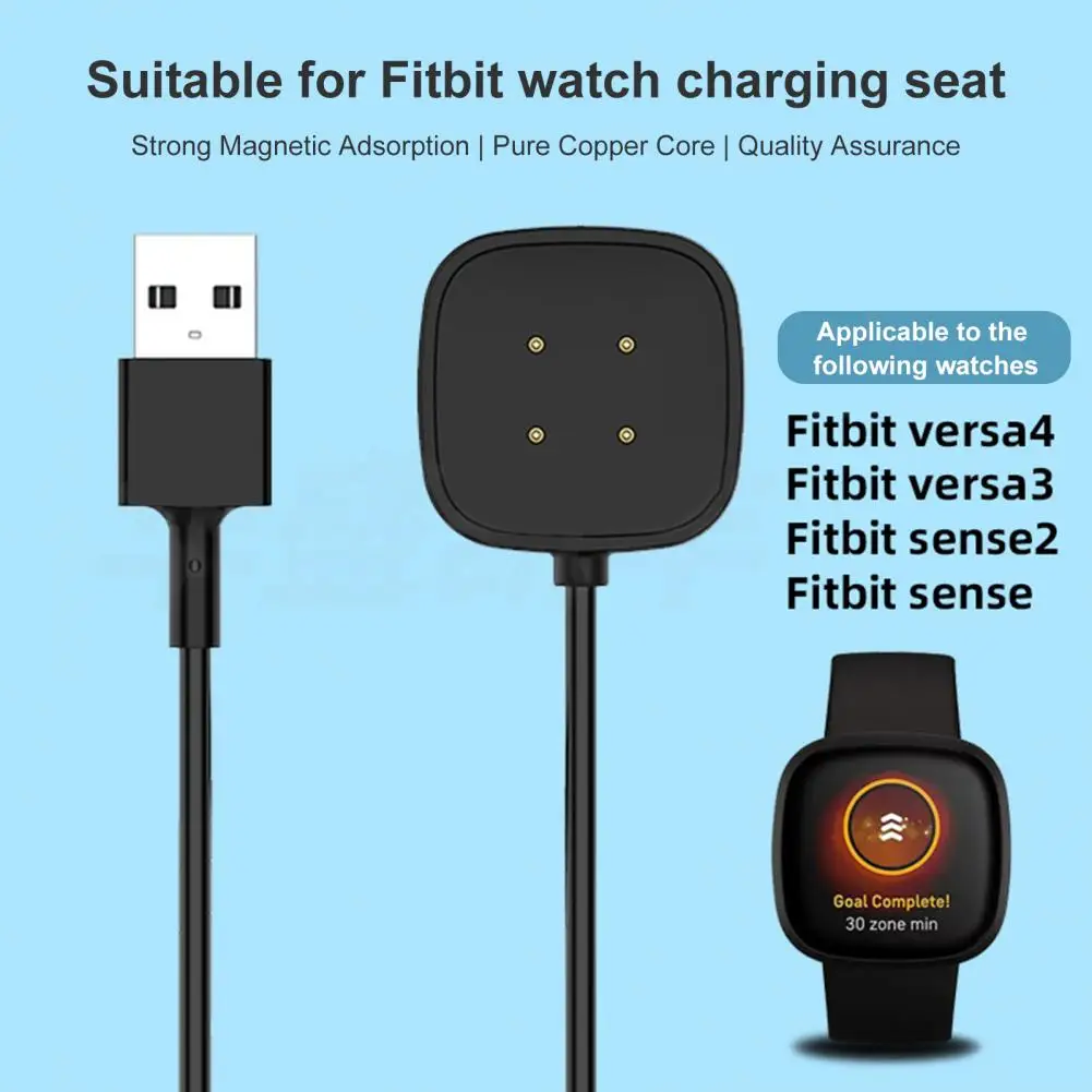 Charging Cable For Fitbit Versa 4/Versa 3 Smartwatch Type-C/USB Magnetic Fast Charger Cord Dock Adapter For Fitbit Sense/Sense 2