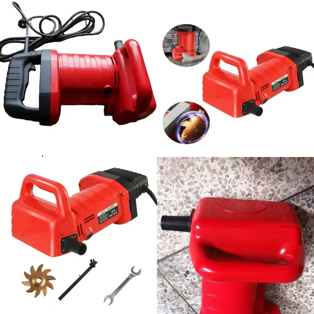 

Electric Wall Chaser ,1 Time Molding Wall Groove Cutting Machine ,1100W Wall Slotting Machine Cement Sand Brick Cutter