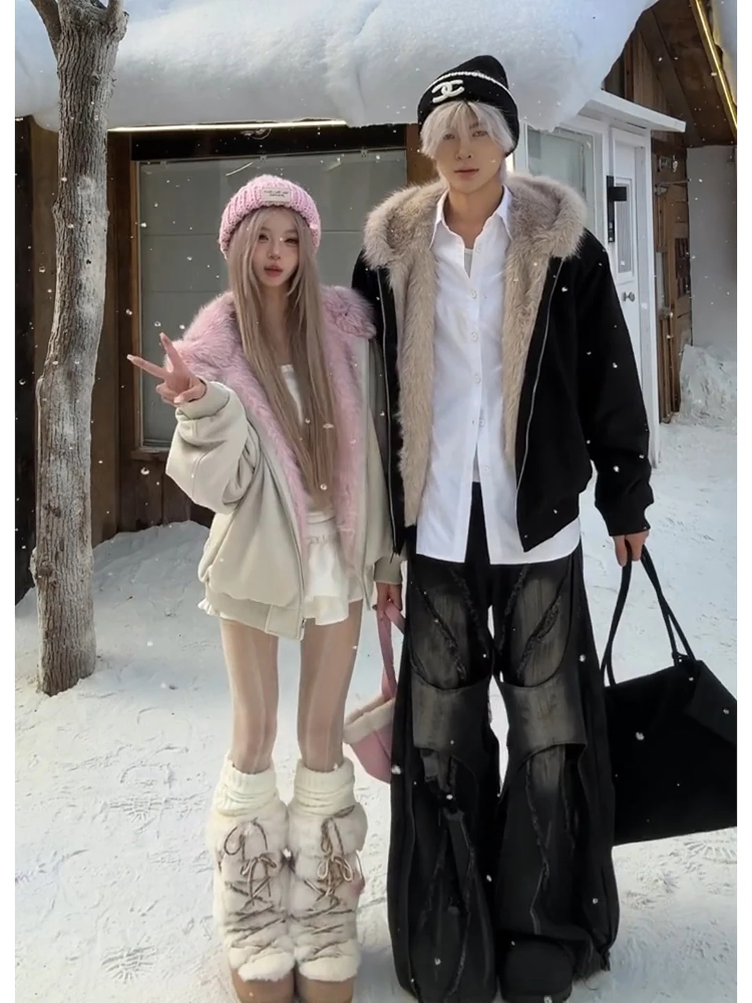 

Парные хлопковые куртки: короткие, теплые, зимние, пушистые, в стиле Cleanfit, для мужчин и женщин, с защитой от холода, из термополиэфирного волокна, на молнии.