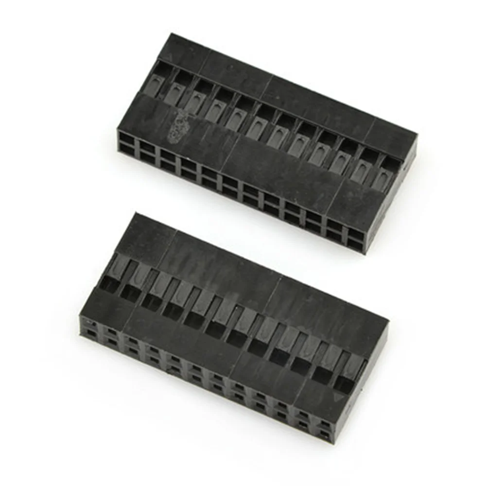 20PCS Dupont Housing 2.54MM Double Row Cable Case Plug Dupont Connector Plastic Shell Jump Line Shell 2*2/3/4/5/6/7/8/9/10 Pin
