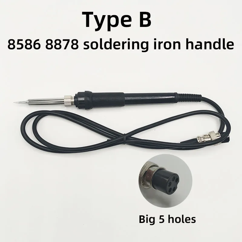 8586 8878D hot air gun electric soldering iron handle 5-hole plug 936 series soldering pen