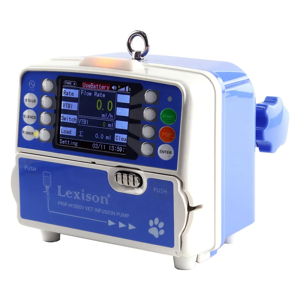 

Lexison PRIP-H1000V Portable 4.3inch IV Pump Veterinary Medical Instrument for Animal Use