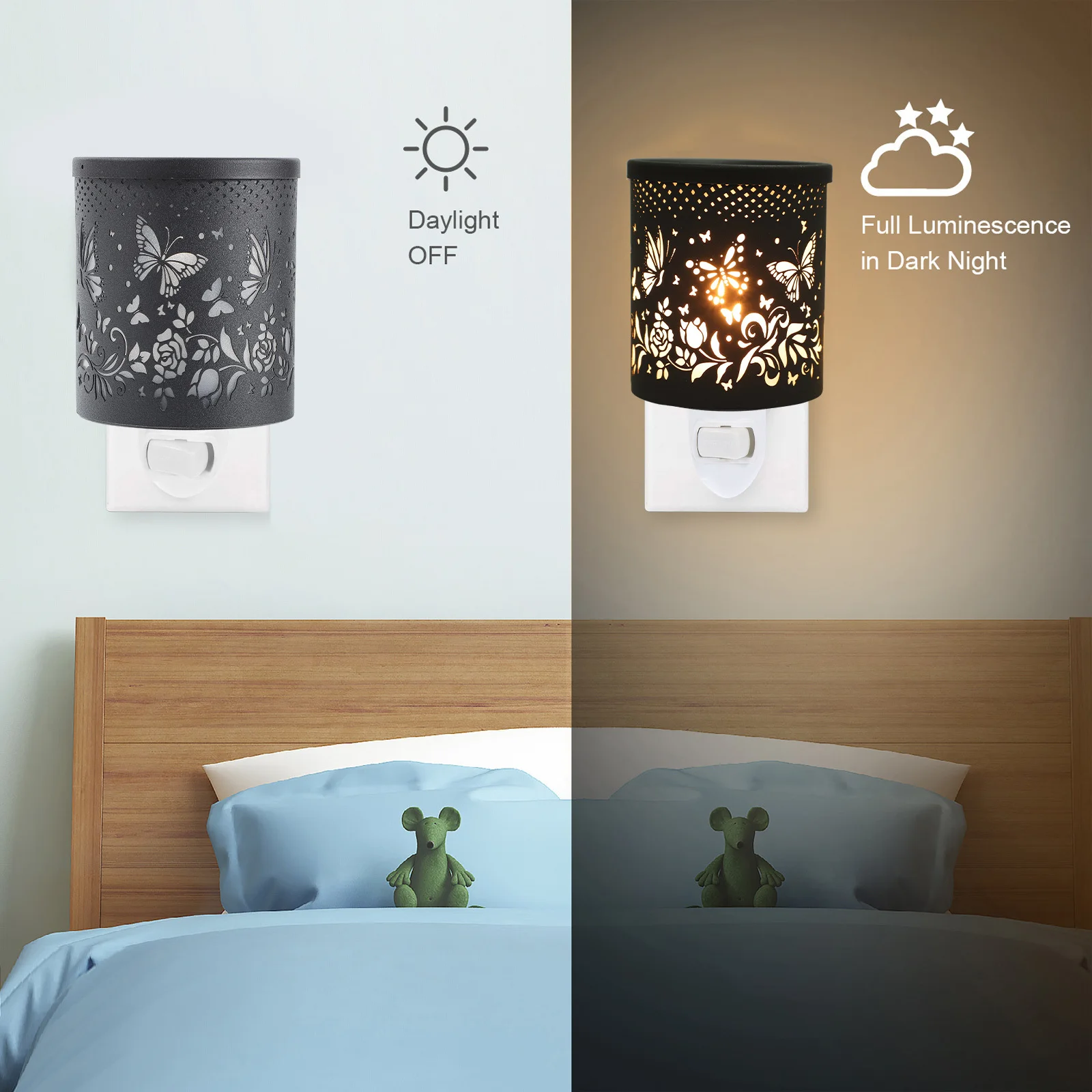 Aroma cera luz noturna plug-in lâmpada de derretimento de cera para uso doméstico difusor de fragrância interior multifuncional decorativo aromaterapia