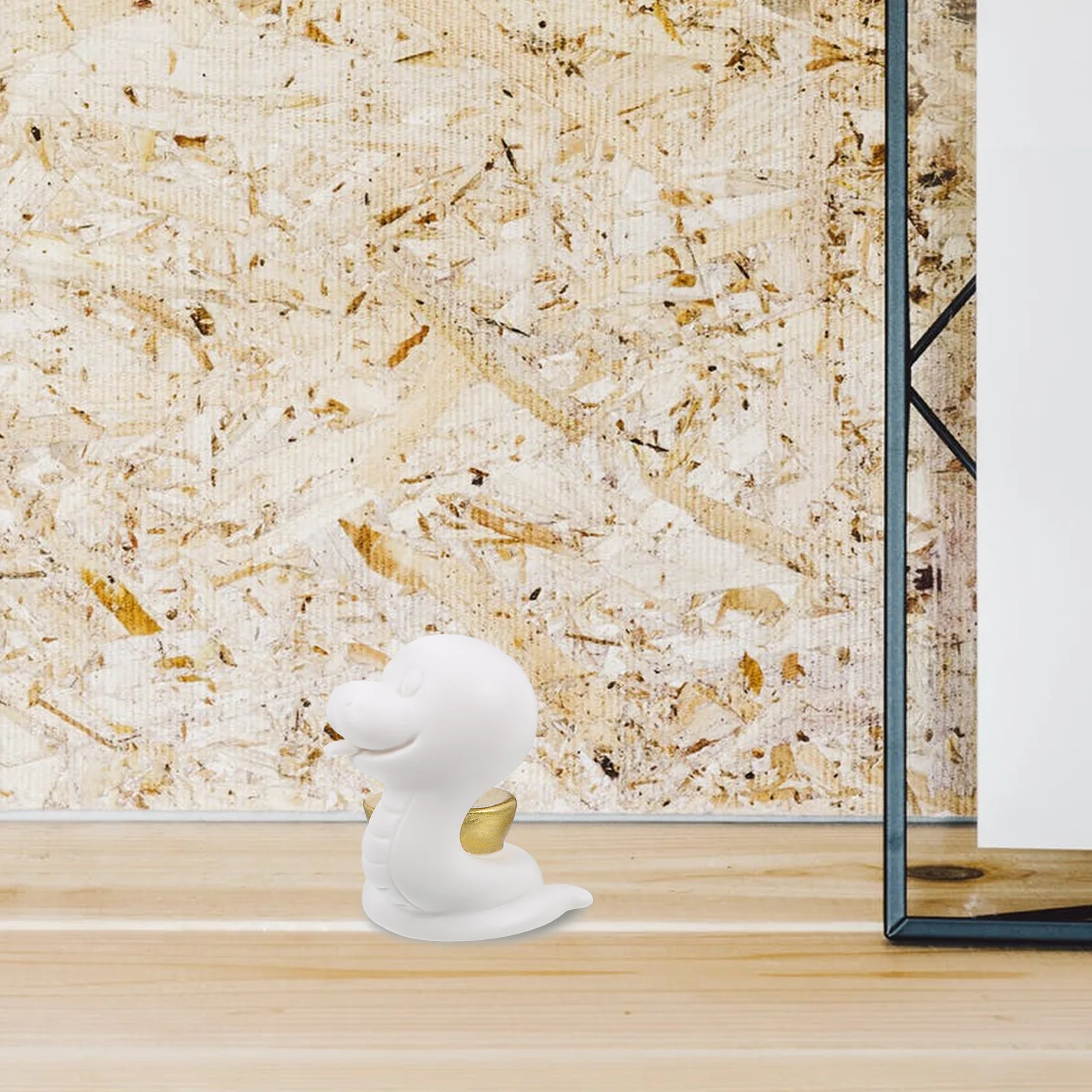 

Ceramic Snake Statue Craft Home Desktop Decoration Mini Snake Sculpture Lightweight Stable Base Smooth Surface Long