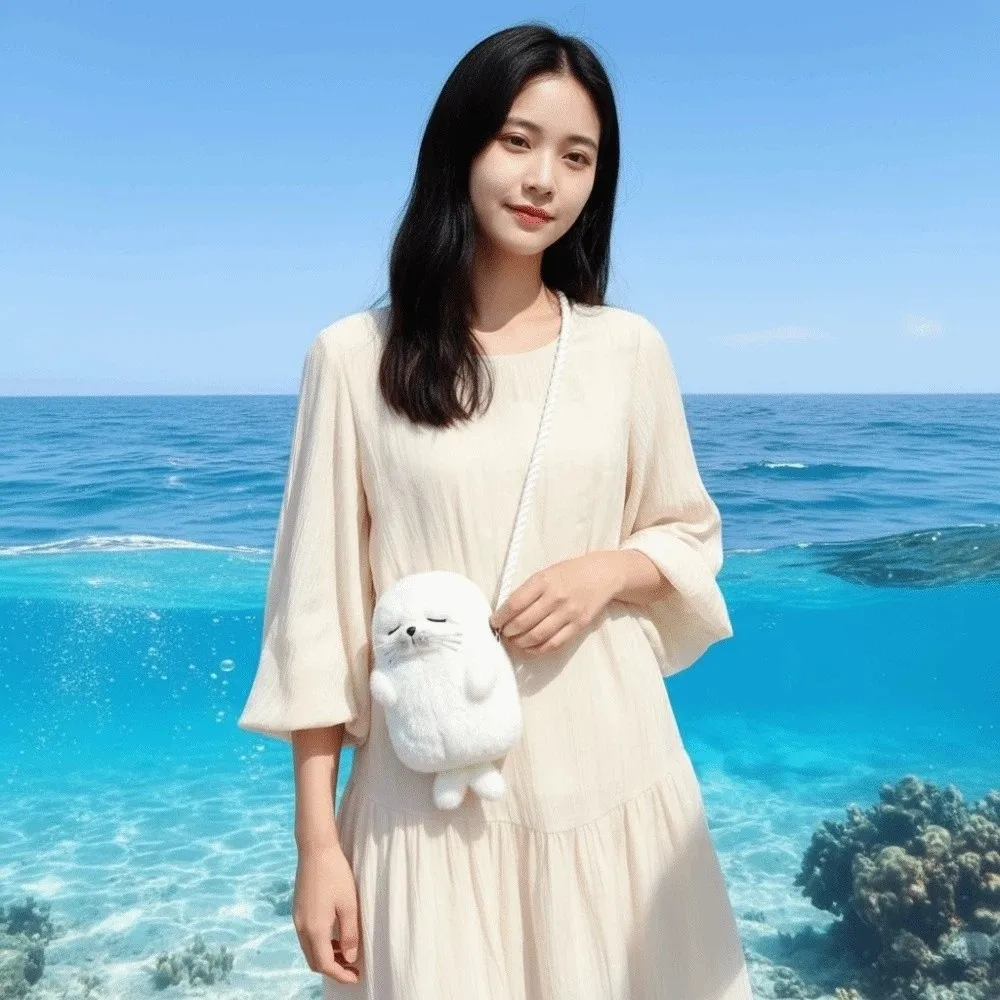 Утолщенная милая сумка через плечо с уплотнением, мягкие регулируемые ремни, сумка с мультяшным уплотнением, очаровательная легкая женская сумка через плечо